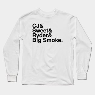 GTA San Andreas - CJ Johnson & Sweet & Ryder & Big Smoke. Long Sleeve T-Shirt